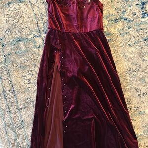 Elegant Burgundy Velvet lyrical or contemporary costume